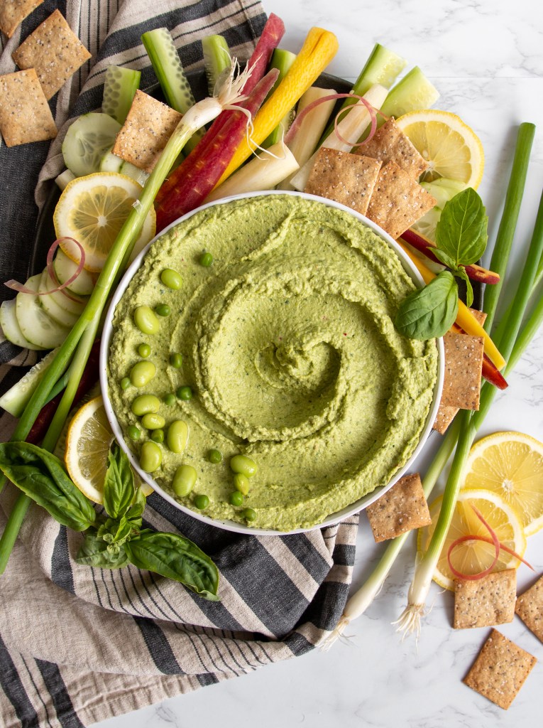 Edamame Sweet Pea Pesto Hummus Thyme for Honey